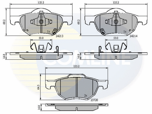 Brake Pad Set, disc brake (CBP31195)