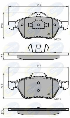Brake Pad Set, disc brake (CBP02017)