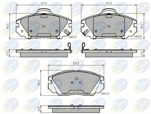 Brake Pad Set, disc brake (CBP31788)