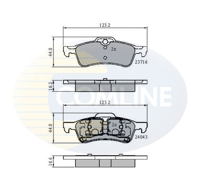 Brake Pad Set, disc brake (CBP01550)