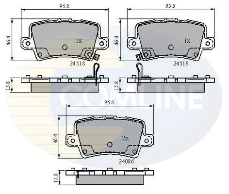 Brake Pad Set, disc brake (CBP31587)