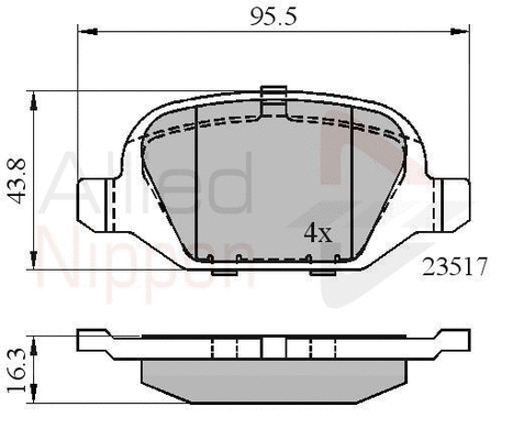 Brake Pad Set, disc brake (ADB01559)