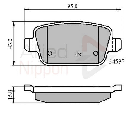 Brake Pad Set, disc brake (ADB01610)