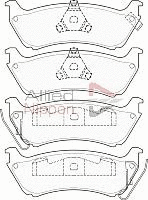 Brake Pad Set, disc brake (ADB3910)