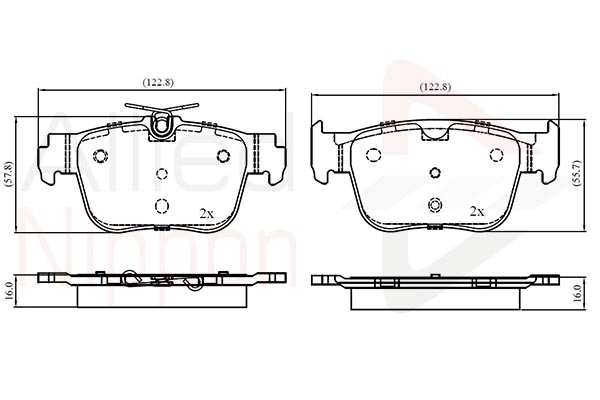 Brake Pad Set, disc brake (ADB03069)