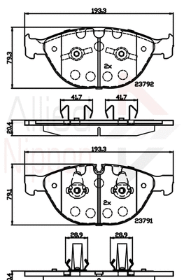 Brake Pad Set, disc brake (ADB06000)
