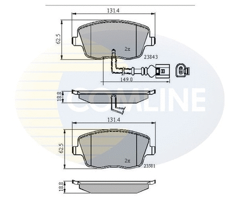 Brake Pad Set, disc brake (CBP11147)