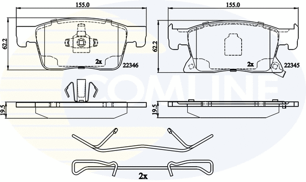 Brake Pad Set, disc brake (CBP32309)
