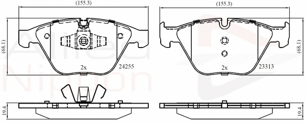 Brake Pad Set, disc brake (ADB01700)