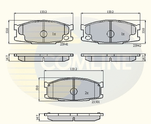 Brake Pad Set, disc brake (CBP01087)