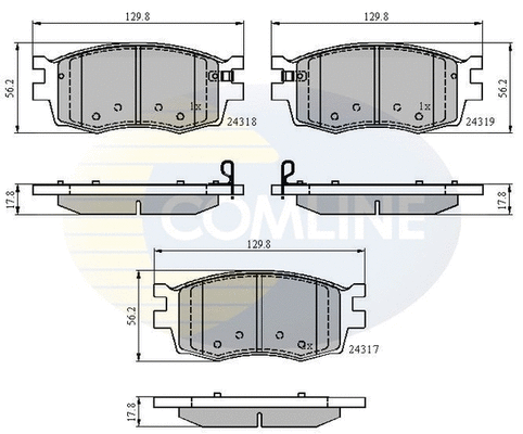Brake Pad Set, disc brake (CBP31519)