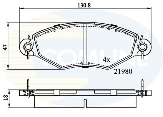 Brake Pad Set, disc brake (CBP0704)