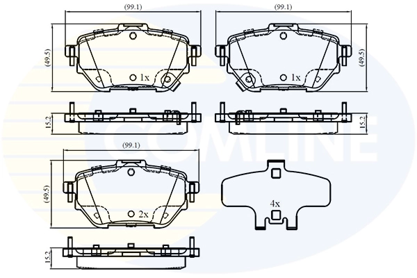 Brake Pad Set, disc brake (CBP33073)