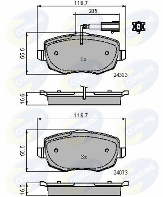 Brake Pad Set, disc brake (CBP11601)