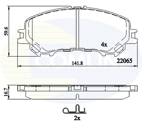Brake Pad Set, disc brake (CBP32304)