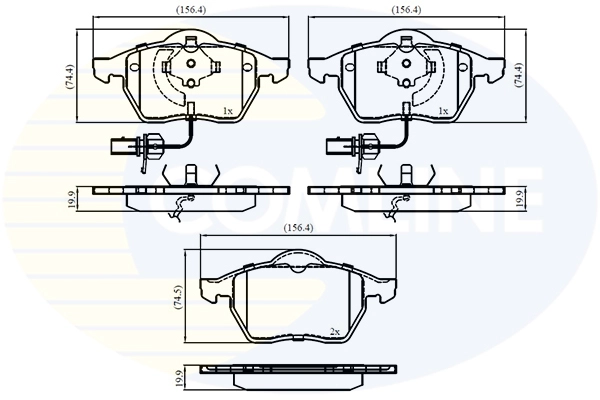 Brake Pad Set, disc brake (CBP11025)