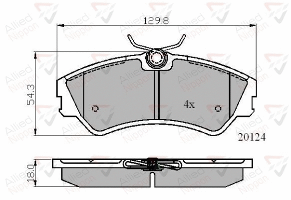 Brake Pad Set, disc brake (ADB01073)