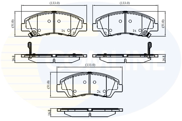 Brake Pad Set, disc brake (CBP32230)