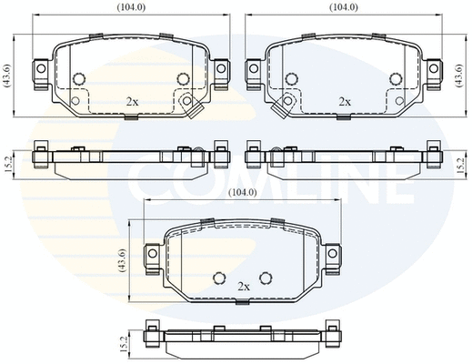 Brake Pad Set, disc brake (CBP32442)