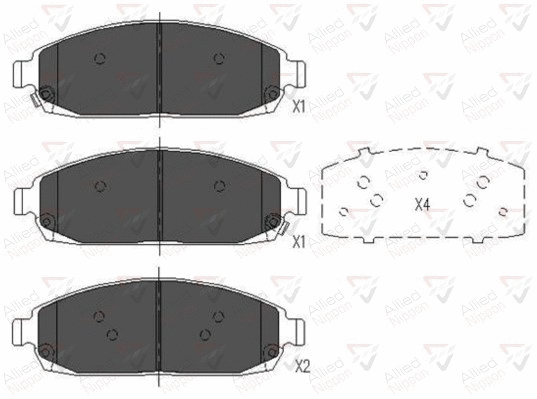 Brake Pad Set, disc brake (ADB36028)