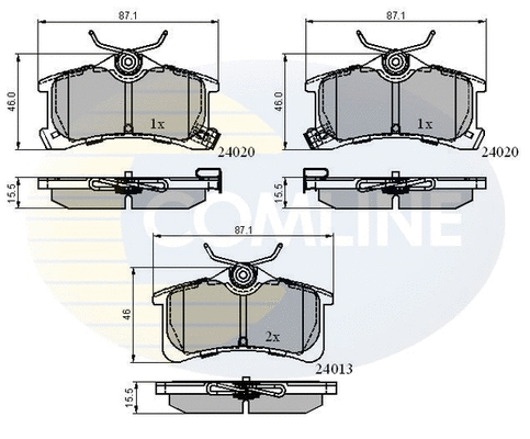 Brake Pad Set, disc brake (CBP3903)