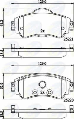 Brake Pad Set, disc brake (CBP32145)