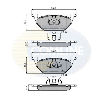 Brake Pad Set, disc brake (CBP0889)