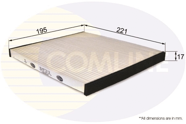 Filter, cabin air (EKF312)