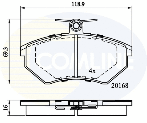 Brake Pad Set, disc brake (CBP0152)