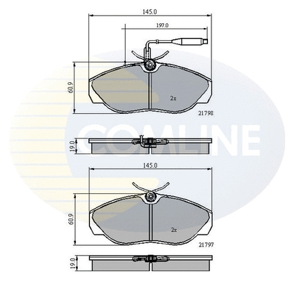 Brake Pad Set, disc brake (CBP2219)