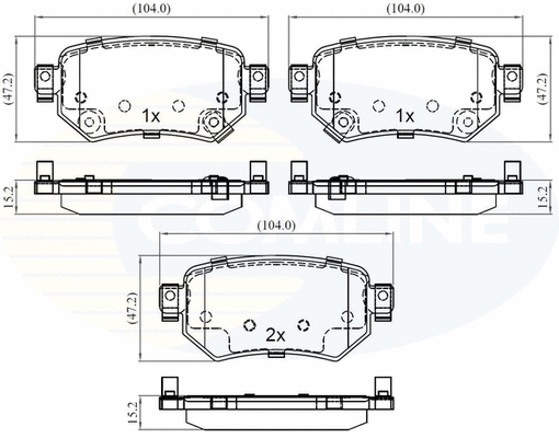 Brake Pad Set, disc brake (CBP32386)