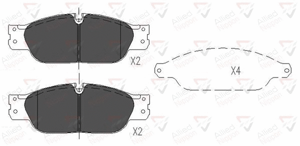 Brake Pad Set, disc brake (ADB01103)