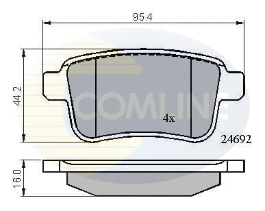 Brake Pad Set, disc brake (CBP01715)