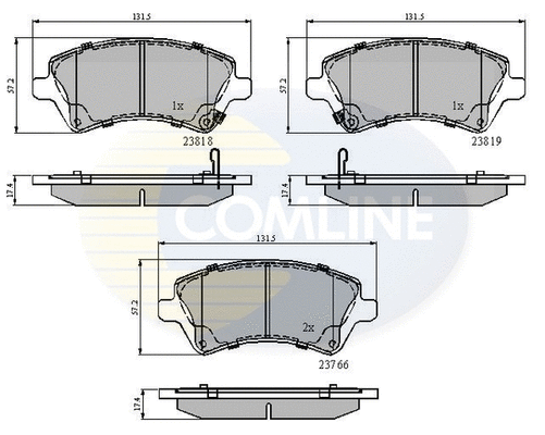 Brake Pad Set, disc brake (CBP31154)