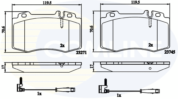 Brake Pad Set, disc brake (CBP21117)