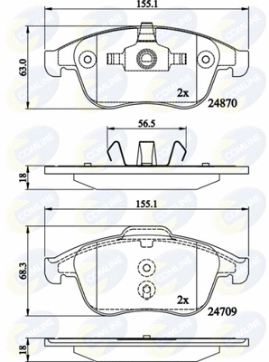Brake Pad Set, disc brake (CBP02162)