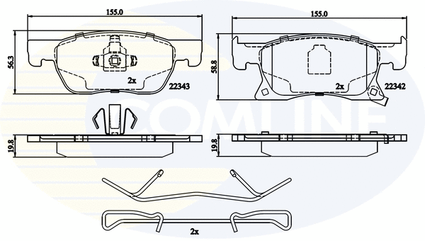 Brake Pad Set, disc brake (CBP32306)