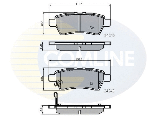 Brake Pad Set, disc brake (CBP31518)