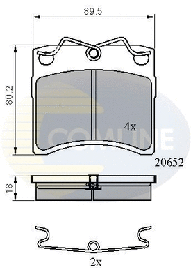 Brake Pad Set, disc brake (CBP0925)