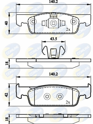 Brake Pad Set, disc brake (CBP02144)