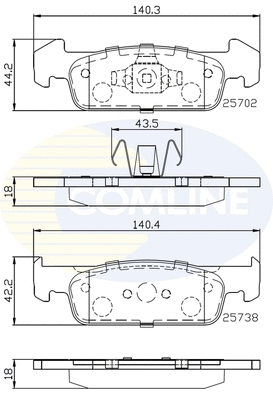 Brake Pad Set, disc brake (CBP02223)