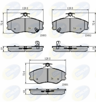 Brake Pad Set, disc brake (CBP3225)