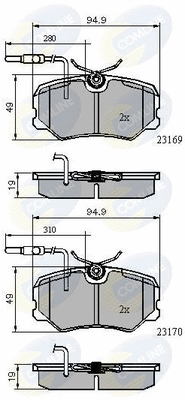 Brake Pad Set, disc brake (CBP11098)