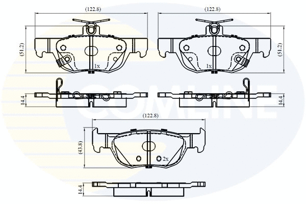Brake Pad Set, disc brake (CBP32857)