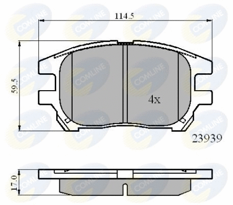 Brake Pad Set, disc brake (CBP01212)