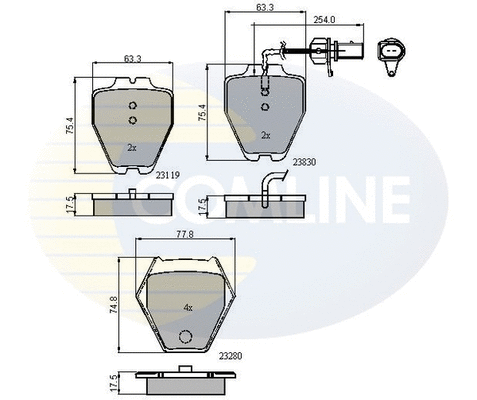 Brake Pad Set, disc brake (CBP11771)