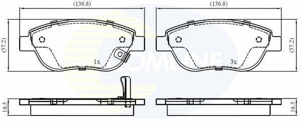 Brake Pad Set, disc brake (CBP31038)