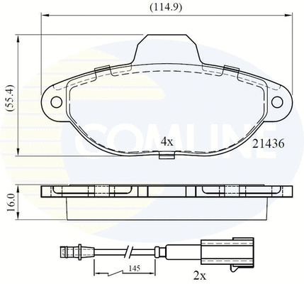 Brake Pad Set, disc brake (CBP22383)