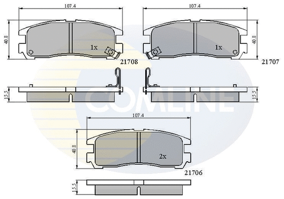 Brake Pad Set, disc brake (CBP3468)