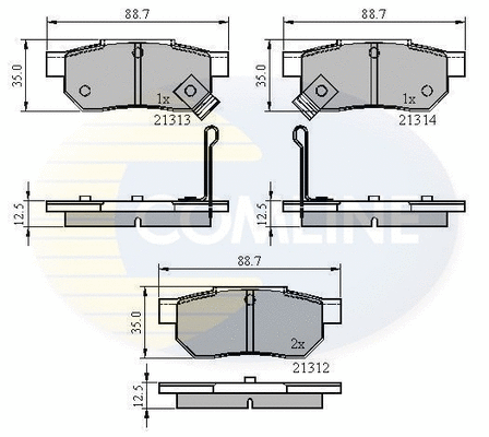 Brake Pad Set, disc brake (CBP3242)